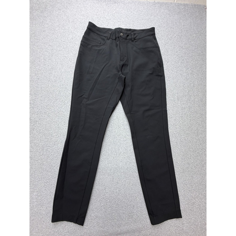 State And Liberty Pants Mens 33x32 Black Slim Taper Stretch Dress Casual